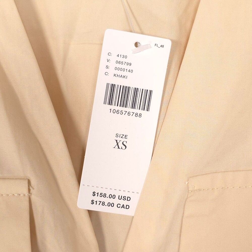 ANTHROPOLOGIE‎ MARE MARE Women’s New Mini Dress XS Khaki Utility Short Sleeve - Picture 11 of 14